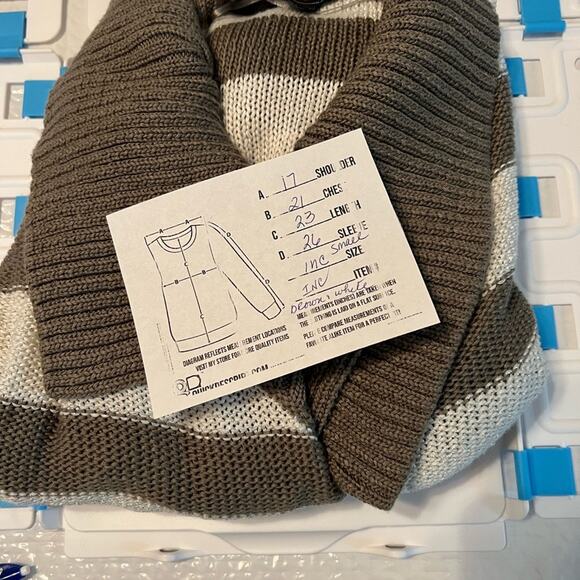 International Concepts INC  striped open front cardigan. V neckline. Small. - Picture 6 of 6